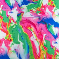  Viszkóz Twill Szövet, Mintás, Ruhákhoz, Dekorációkhoz, Rózsaszín/Zöld Színben (WIS)