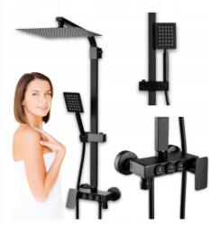 Silla Zuhanyszett Falra Szerelhető Bianca Fekete (BR2294)