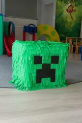  Pinata Minecraft Creeper, Zöld Szülinapi Piniata 30 cm, nagy kézműves termék (Goral)