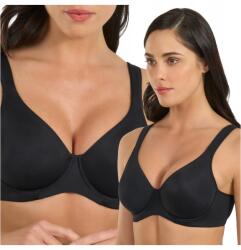 Spiman Puha Női Melltartó Sima Kosarakkal, Merevítővel 393 Fekete 75F