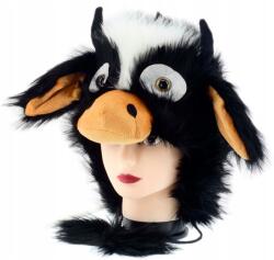 Cambell Vicces Meleg Téli Női Sapka Szőrme Arc Tehén Pomponok Fekete (5903991929129)