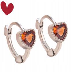  Édes és Egyszerű Szeretet Fülbevaló Nőknek, S925 Ezüst, Fehér Arany