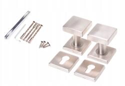  Gomb Négyszögletes Fix Inox, Táblákkal (AQ-0003)