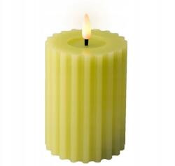 Kaemingk LED-es dekoratív gyertya viaszolt dekoratív zöld 12 cm (8720725801639)