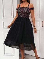 Shein Ruha Csipkés Nyakkivágással Fekete Shein XL 42