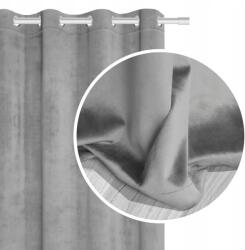 Prestiqua Nappali Függöny Kész Átvezetőkkel Szürke 140x245 Velúr (velvet5)