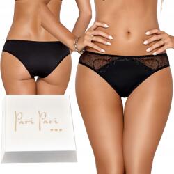 Paripari Bugyi Csipkés Mikroszálas Bugyi, Elegáns Fekete, L-es Méret