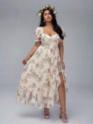 Shein Bézs Virágmintás Ruha (1XL) (613117)