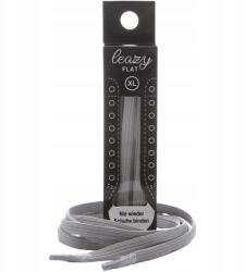 leazy Rugalmas, lapos, szürke, kötés nélküli cipőfűző Leazy, S méret (FLATLGREY#S)