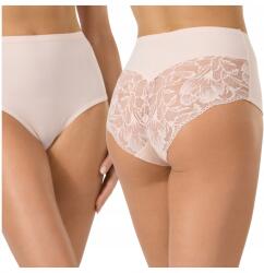 Spiman Női alsónadrág Bugyi magas derekú csipkés Leila Bézs S