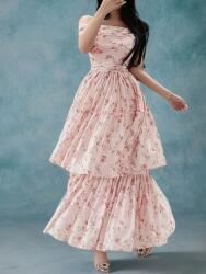 Shein Rózsaszín Ruha Virágok (L) (613434)