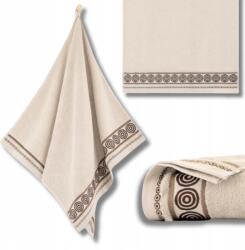 Zwoltex Törölköző 30x50 cm egyiptomi pamutból Rondo 2 Zwoltex Világos Bézs (Zwoltex PRODUKT POLSKI)