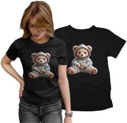 Aradena Női Póló Fehér Fekete Spoko Misiem Mintával, M Méret Ajándék Ötlet (134 M Chilling Bear)