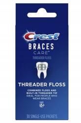 Crest Braces Care Threader Floss 30 db Fogszabályzóhoz való fogselyem, tasakos kiszerelésben (300410109172)