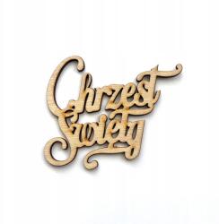 Klepkomania Chrzeszt Szent felirat a keresztelő alkalmából (BST609 NATURALNY)