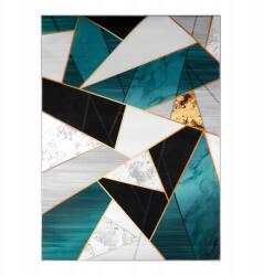 StandHeiz Szőnyeg 300X200 CM Zöld-szürke Csúszásgátló Modern Geometrikus Bcf (36)