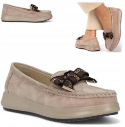 Filippo Mokaszin félcipő Bőr lordok 37 Filippo kényelmes bézs velúr divatos (Eleganckie lordsy Filippo DP6457/25 BE)