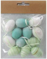  Műanyag tompa színű tojás szett 12db