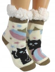 Gyerek zokni Vastag Téli Mackó akril színes 28-31-es méret