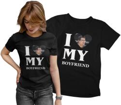 Aradena Női Valentin-napi póló "I Love My Boyfriend" mintával, ajándék XL méret (134 XL I love my boyfriend)