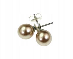  Fülbevaló Gyöngyök Gyöngyszemek Gömböcskék Bézs Bedugós Stiftes Cseh Világos