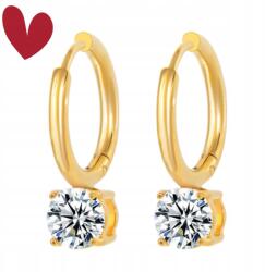  Klasszikus karomfogású, csúcsminőségű fülbevaló nőknek, S925 ezüst, arany