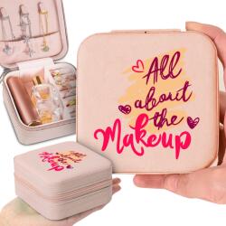  Ékszerdoboz Ékszertartó Rózsaszín About Make Up Minta (Organizer Na Biżuterię Pudrowy Róż)