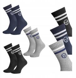 Sergio Tacchini 3pack hosszú pamut férfi zokni szett Tacchini húzózsinórral 43/46 (skarpetki męskie długie)