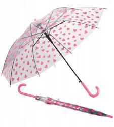 Captain Mike Átlátszó, rózsaszín szíves, félautomata esernyő Captain Mike (310003861)