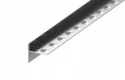 EVISO Lejtős Szélélő Léc Bal Oldali Ezüst Színű, Kefélt 100 Vízelvezető Profil (LSSI-0206)