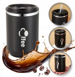 Ecarla Nagy Űrtartalmú Termosz Bögre Szívószállal, Zárható, 500 ml Kávéhoz (5903678584931)