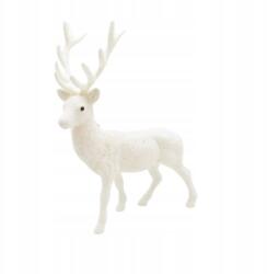 Wisan Dekoratív Rénszarvas csillámos fehér karácsonyi asztalra 33cm Ajándék (AWTG6932)