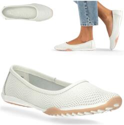 Filippo Női Bőr Balerinacipő 37 Filippo Lyukacsos Sportos Félcipő Tavaszi (Filippo DP3681/25 WH)