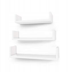 SONGMICS Amora fali polc szett, fehér, 3db (AT12)