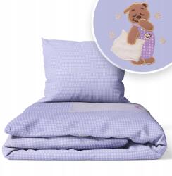 Ankras 120x90 Gyerek Ágyneműhuzat 2EL 90x120 Kiságyba (MIŚ Z POD. P-2 120/90 40/60 APL. FIOLETOWY)