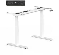 FlexiSpot E7H Elektromos Íróasztal Láb, Fehér, 68-133cm Állítható, Kétmotoros, 125 kg Teherbírás, LED érintőképernyő, 4 memóriahely, USB töltőport (E7HW)