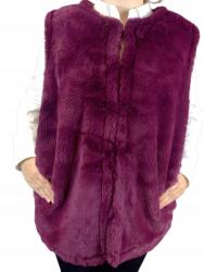 ERFO Lila szőrmés mellény ujjatlan Erfo 44-es méret