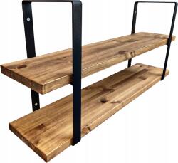 Chata Polc vastag fenyő fa dupla ipari akasztós 40cm tömör