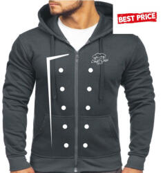 Chefs Szakácskabát mintás kapucnis, cipzáras felső - FEKETE (JH050) - chefs - 12 480 Ft