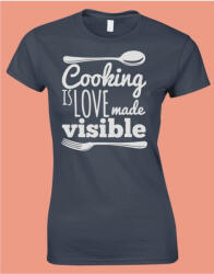 Chefs.hu Cooking is LOVE - női póló (00127)