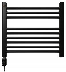 VINOLLI Elektromos törölközőszárító radiátor fürdőszobába, 300W, Hugo, fekete (HUGO50/54CZE300)