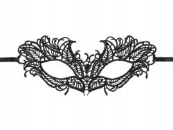 PartyDeco Farsangi maszk áttört csipkés, fekete, 21 x 8 cm (MAS12-010)