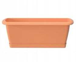Prosperplast Terrakotta műanyag balkonláda virágcserép alátéttel, 39, 2x18, 4 cm (ISE400P-R624)