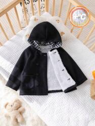 Shein Fekete Kapucnis Kabát (12-18M) (612804)