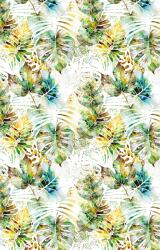 Panczo Vízálló szövet, anyag Festett Monstera Mintás Kert, 160 cm széles (wodoodporne druk)