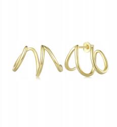 M. Jopek Ezüst Fülbevaló 925-ÖS Ezüstből, Vonalak Háló Mintával M. jopek