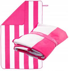Captain Mike Gyorsan száradó mikroszálas strandtörölköző, rózsaszín csíkos, 130x80 (060103017)