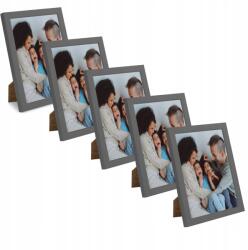 MPink Design 5x Fotorama 18x24 cm-es képkeret, kőszürke, plexi üveggel, szürke (CT1-F18X24IL13,15,064 x5)