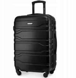 Zagatto Közepes méretű gurulós utazó bőrönd Ryanair poggyász 60L kemény Zagatto (ZG503 ABS B Black)