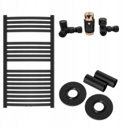 INVENA Fekete létra radiátor fürdőszobába, tartozékokkal (UG-03-Z0S)